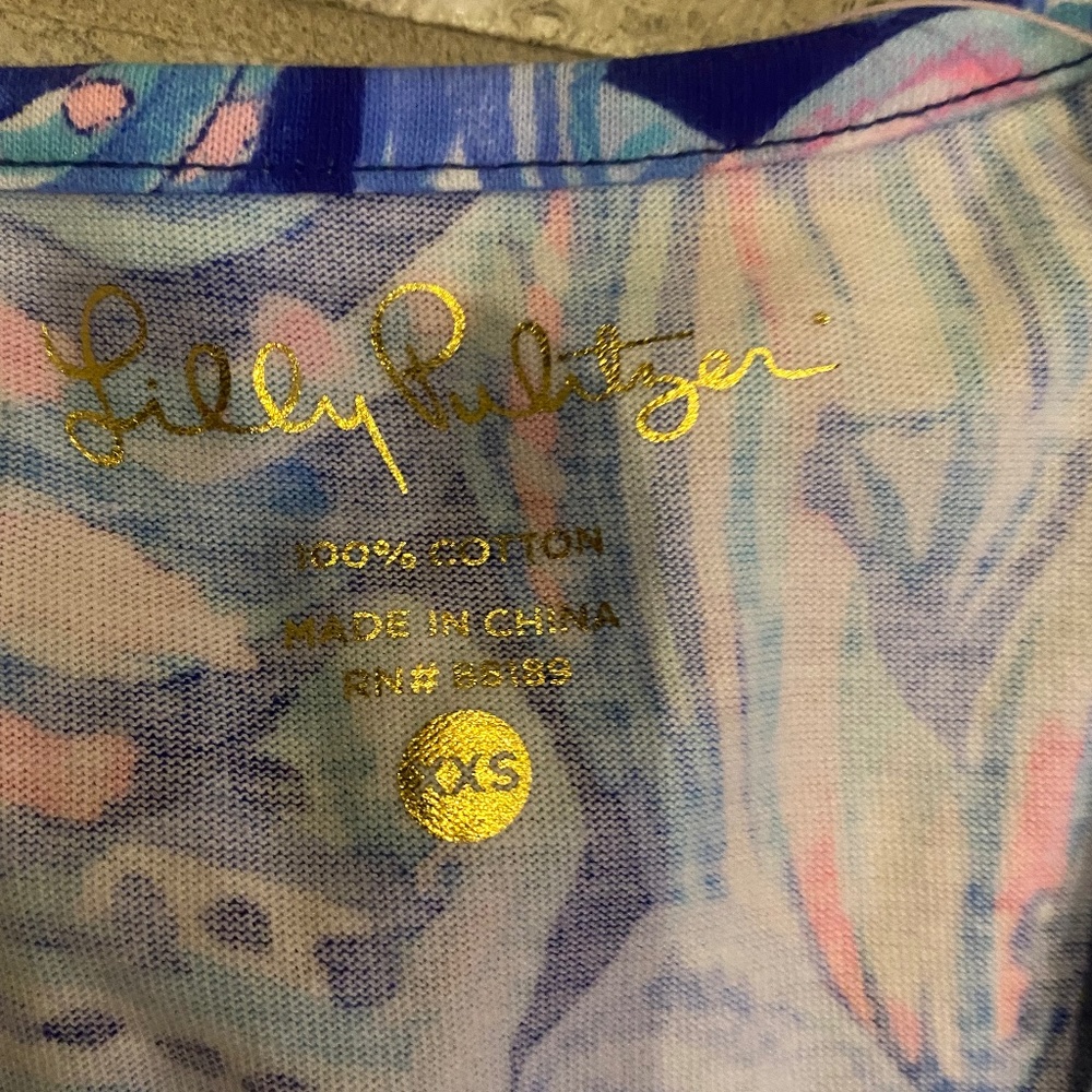 🎉HP🎉 Lilly Pulitzer Beacon Dress Twilight Blue Scale Up Engineered Dress  xxs - Picture 4 of 5